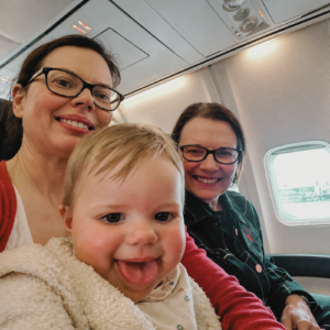 Three generations — Caroline, her mum, and Alice